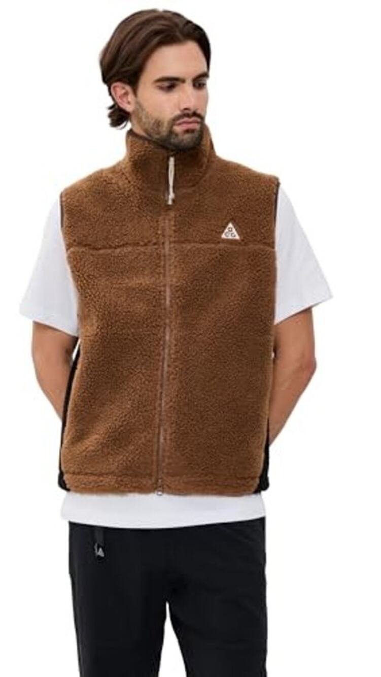 Mens Size L Nike vest Casual ACG "Canwell Glacier" Therma-FIT Brown HV1111-235